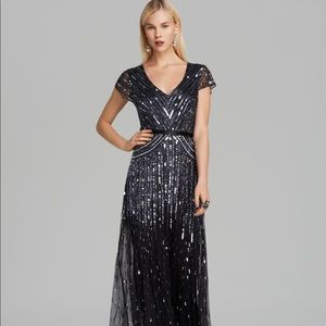 Adrianna Papell beaded gown- worn once